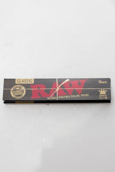 RAW Black Natural Unrefined Rolling Paper King Size