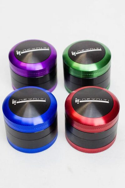Infyniti 4 parts Aluminium small grinder-ASSORTED COLORS