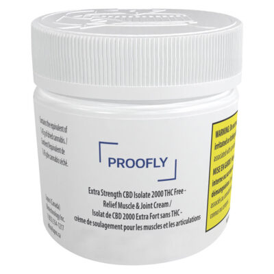 PROOFLY - Extra Strength CBD Isolate 2000 THC Free Relief Muscle Joint - 100g Cream