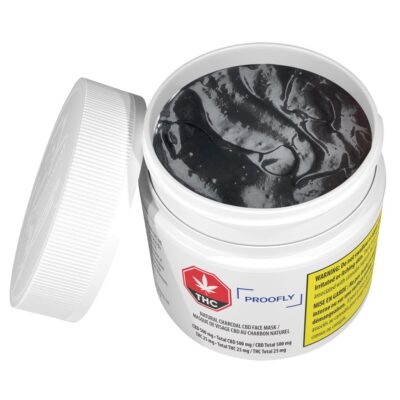 Natural Charcoal CBD Face Mask 100g Topical by Proofly GARAGE SALE