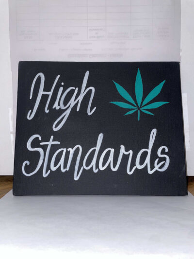 large wooden sign