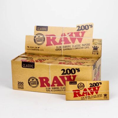 Raw 200's slow burning classic rolling paper