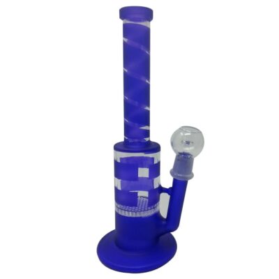 Honey Comb Percolator 10 Inches Blue Glass Rig
