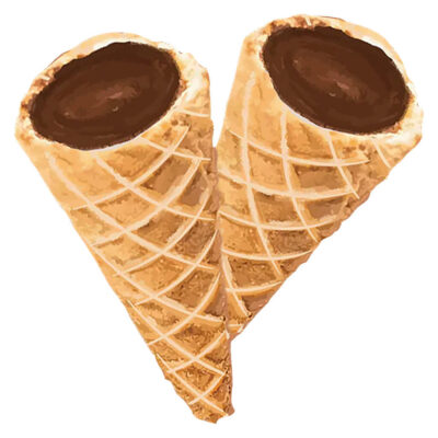 A-Ha! - Caramel Chocolate Live Rosin Waffle Cones - 2 Pack Baked Goods GARAGE SALE