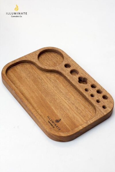 Walnut Rolling Tray by Illuminate Cannabis