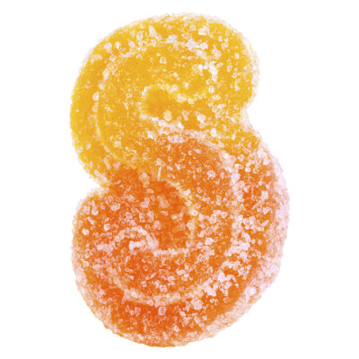 SOURZ by Spinach - 100mg Fully Blasted Peach Orange 1:1 THC CBD Gummies - 10x1 Soft Chew Packs