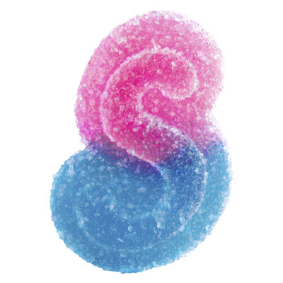 SOURZ by Spinach - 50mg Fully Blasted Blue Raspberry Watermelon Gummies - 5x1 Soft Chew Packs