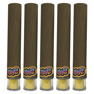 Nugz - Blank Wraps -  5 Pack Rolling Papers, Cones and Filters