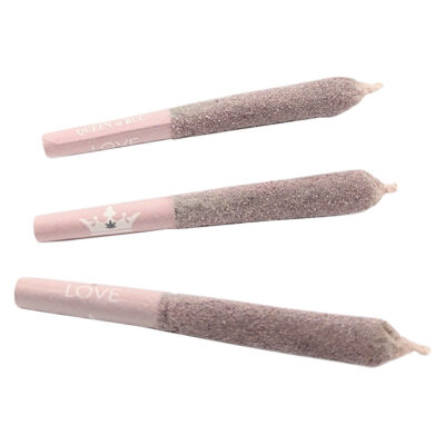 Queen Of Bud -Rose Quartz Infused Rose Diamond Coated Pre-Roll 3x0.5g Isolates PROMO