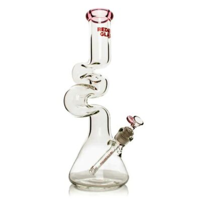 Red Eye Glass | 16" 7mm Thich Loop-D-Loop Water Bong