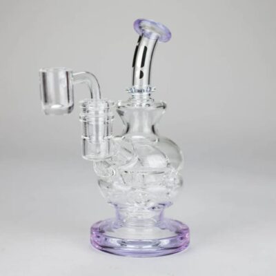 Infyniti | 6" Double Glass Recycle Rig w/ Shower Head Diffuser - Purple