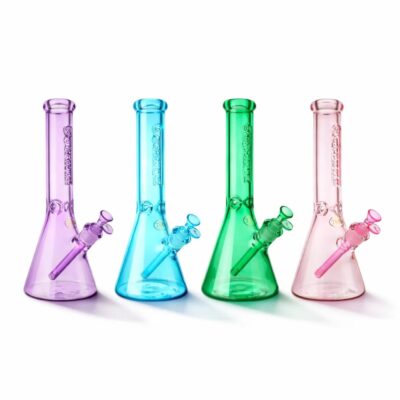 Fortune | 14" 7mm Engraved Color Beaker Bong
