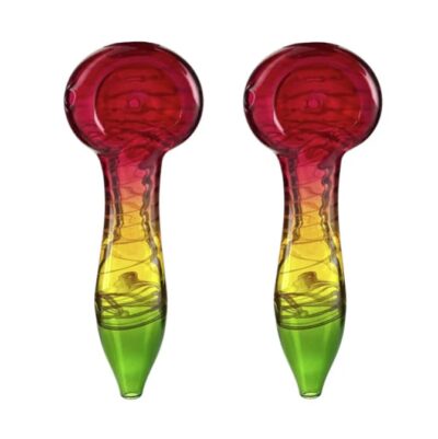 3" Rasta Glass Pipe
