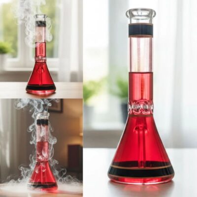 Xtreme | 14" Hand-Painted Beaker Bong RED/BLUE