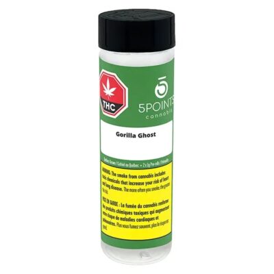 5 Points Cannabis - Gorilla Ghost - 2x1g Pre-Rolls